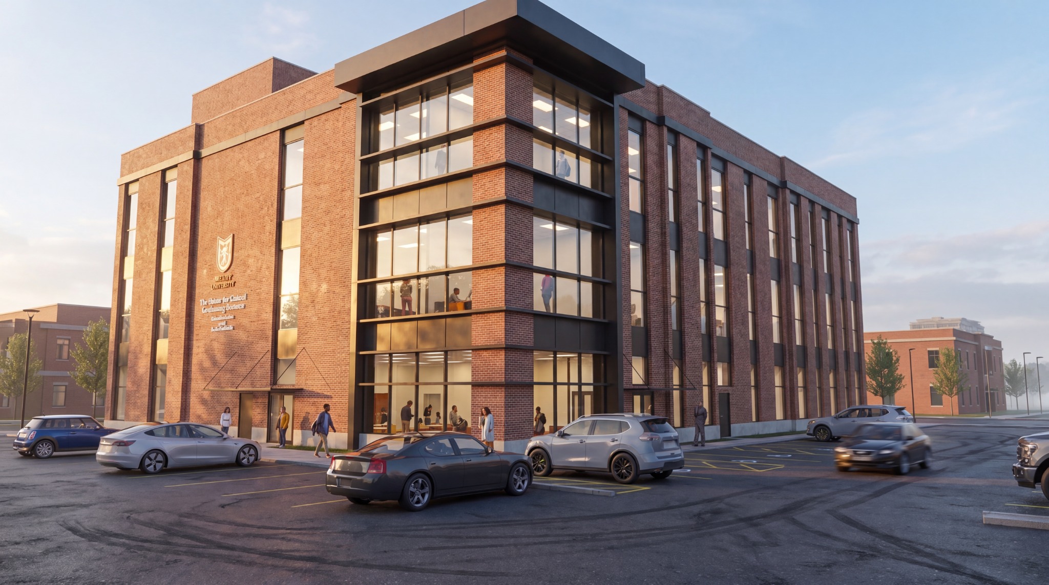 Exterior rendering of the Molloy University Health and Life Sciences Innovation Center